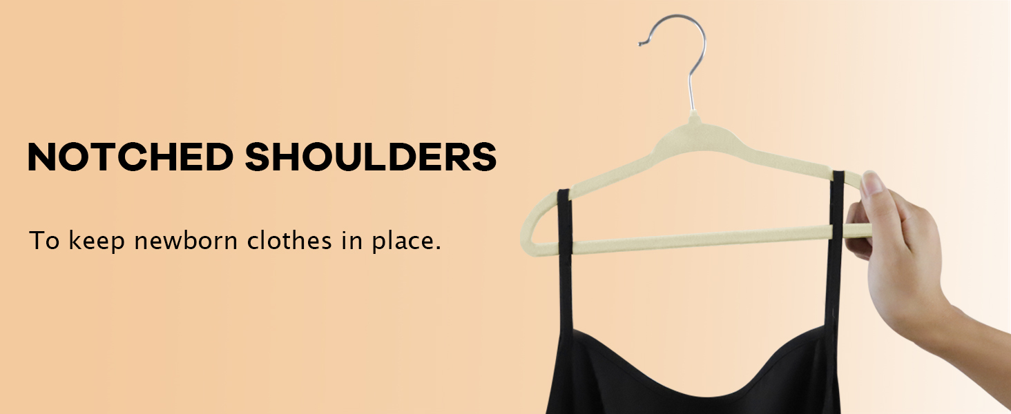 Плечики для дитячого одягу ManGotree з велюру, 30 шт. з обертовим гачком, плечики для дітей та дитячого одягу, бежеві