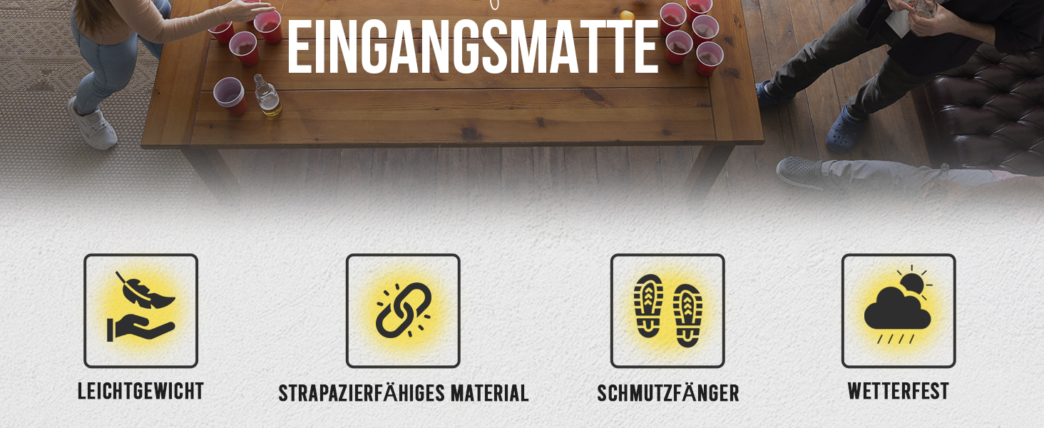 Привітальний килимок BLADO для дому та вулиці, протиковзкий та зносостійкий, коричневий, 60x80 см