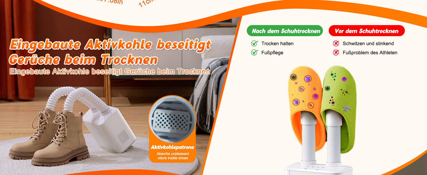 Електричний сушильник для взуття та рукавичок: телескопічний, з таймером, постійна температура, для взуття, шкарпеток, гірськолижних черевиків (білий)