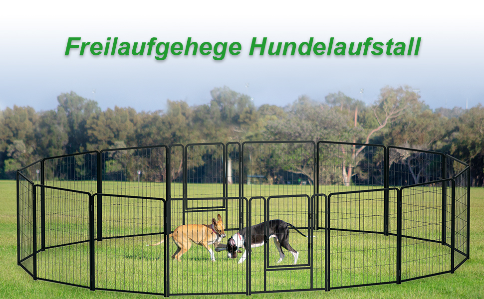 Вольєр для цуценят на 6 частин, 80 см, з 1 дверима та 5 фіксаторами, гнучкий та складаний, для дому та саду