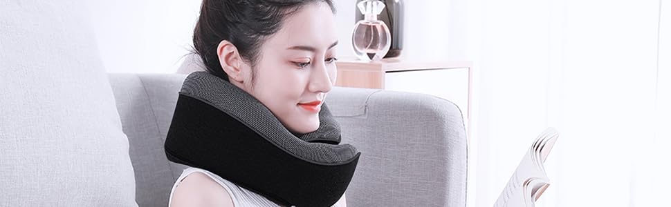 Подушка для подорожей Ergonomic – подушка для шиї з memory foam, підтримка голови та шиї, комфорт для тривалих подорожей літаком, потягом, автомобілем – ідеальна для відпочинку та сну