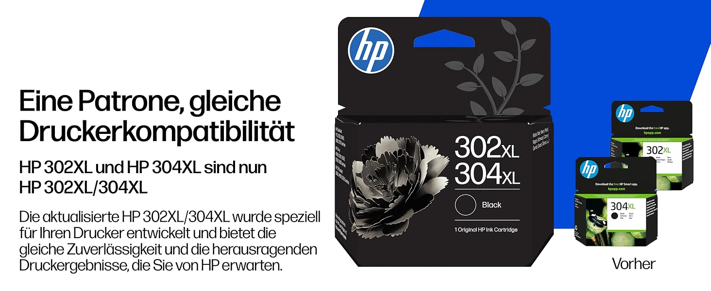 Оригінальний чорний картридж HP 302XL/304XL для принтера, підвищена ємність (нова версія)