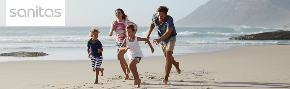 Електричне підігріваюче підвійне покривало Sanitas SWB 21 з м'якого флісу, з фіксувальними стрічками, системою безпеки, 3 температурними режимами, машинне прання, розмір 150 x 80 см, білий колір, нове дизайну