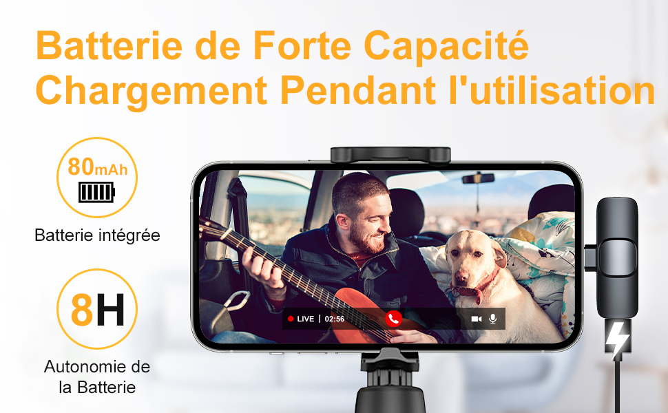 Бездротовий петличний мікрофон Lavalier з Lightning-роз'ємом для iPhone/iPad/Android. Безшумовий, 120м, CP1(A)