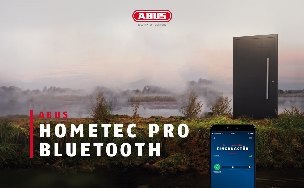 Електронний замок ABUS HomeTec Pro Bluetooth CFA3100 для вхідних дверей, відкриття через додаток, з контролем доступу, білий