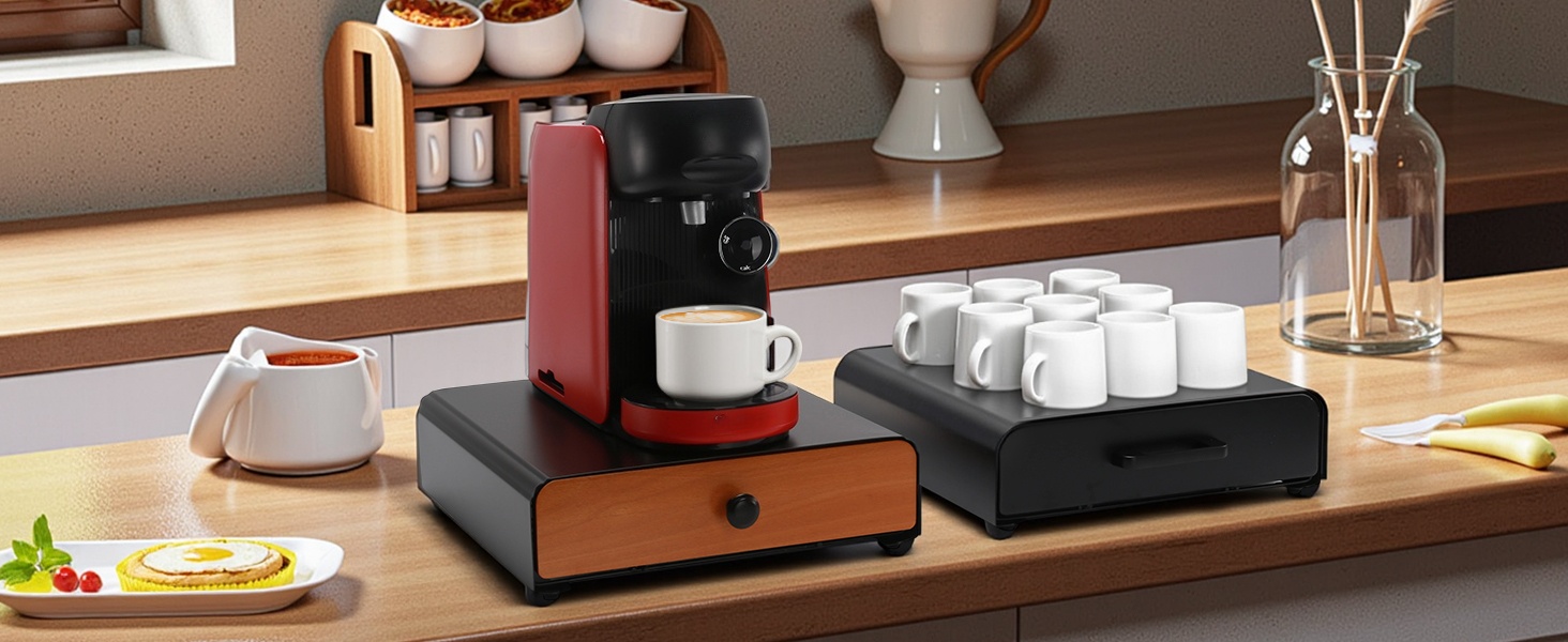 Тримач для капсул Tassimo, чорна шухляда для 64 капсул, органайзер для кавових капсул