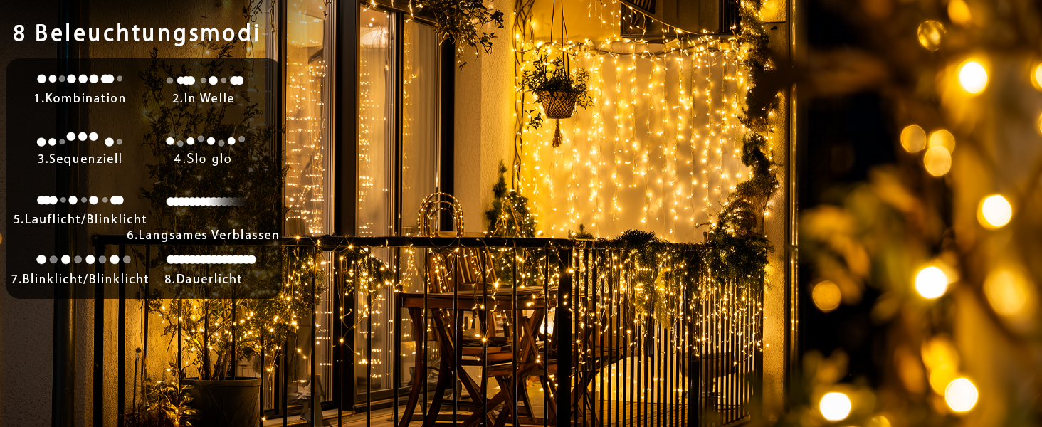 Гірлянда світлодіодна святкова для прикраси на 800 LED, 90 метрів, тепле біле світло, з пультом, таймером, вологостійка, для дому та саду