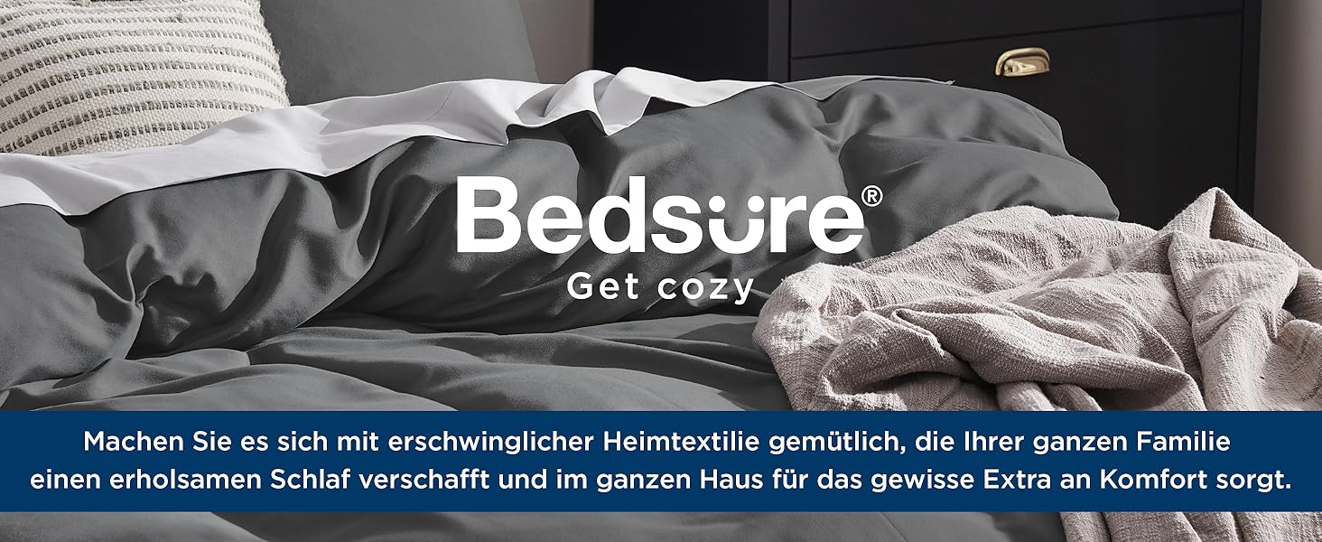 Комплект постільної білизни BEDSURE 135x200 2шт: ковдра 135x200 см, наволочка 80x80 см, Adobe Rose, мікрофібра, поліестер, з блискавкою, ÖKO-TEX