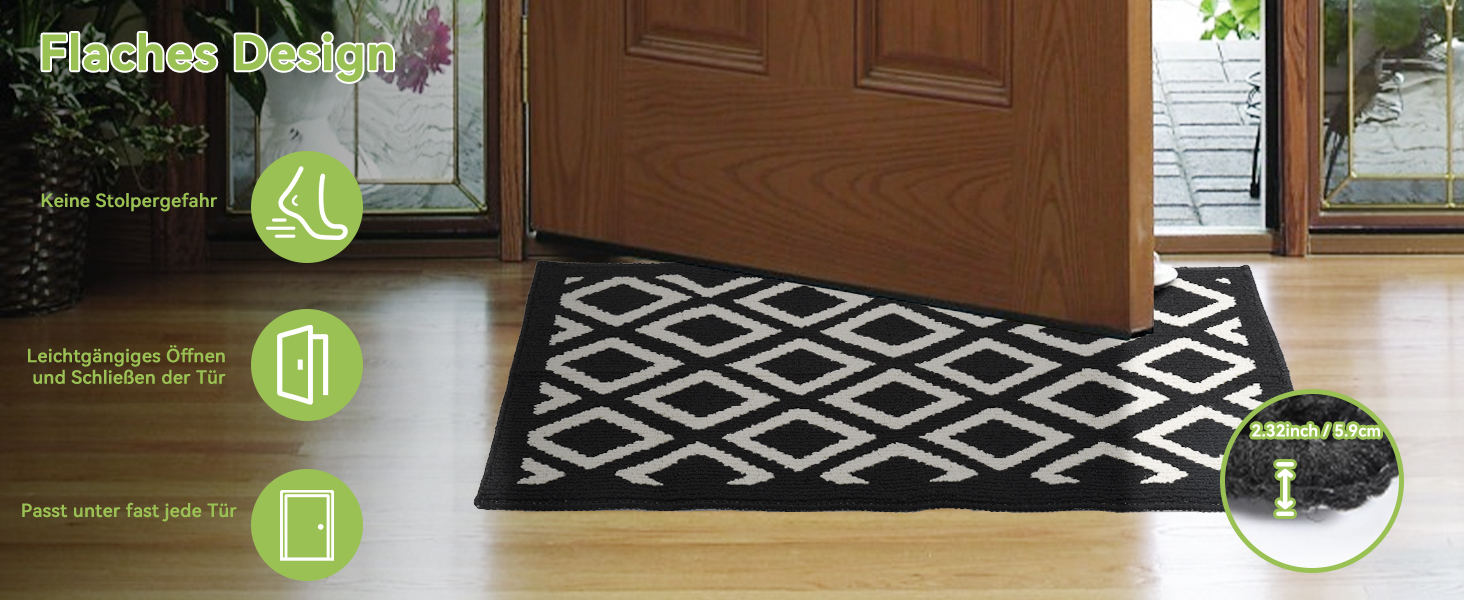 Килимок для дому OTRAKI, 60x90 см, антиковзаюча підлога, легко миється, для собак, вітальні, входу, кухні, тераси