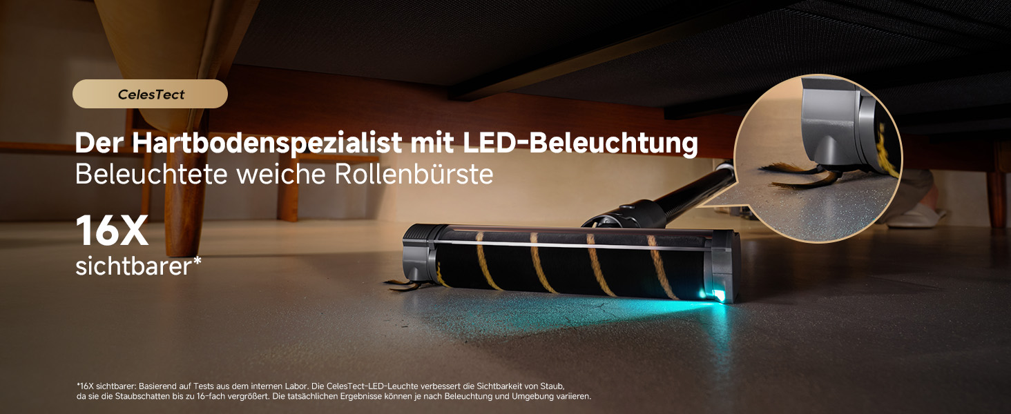 Бездротовий пилосос Dreame, 190AW, 90 хв роботи, датчик бруду, LED-дисплей, синій LED, без заплутування, для дому, шерсть тварин, килими (R30)