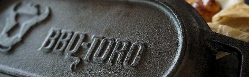 BBQ-Toro Чавунний гусятник 1 л, 29x12,5x5,5 см, вже прожарений, Dutch Oven, каструля для запікання та тушкування, ідеально для хліба й рагу
