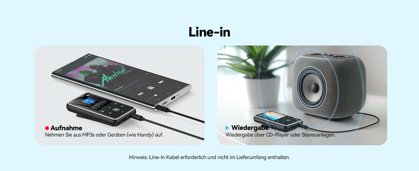 MP3 плеєр AGPTEK 64GB з кліпсою для спорту, Bluetooth 5.3, 1.8