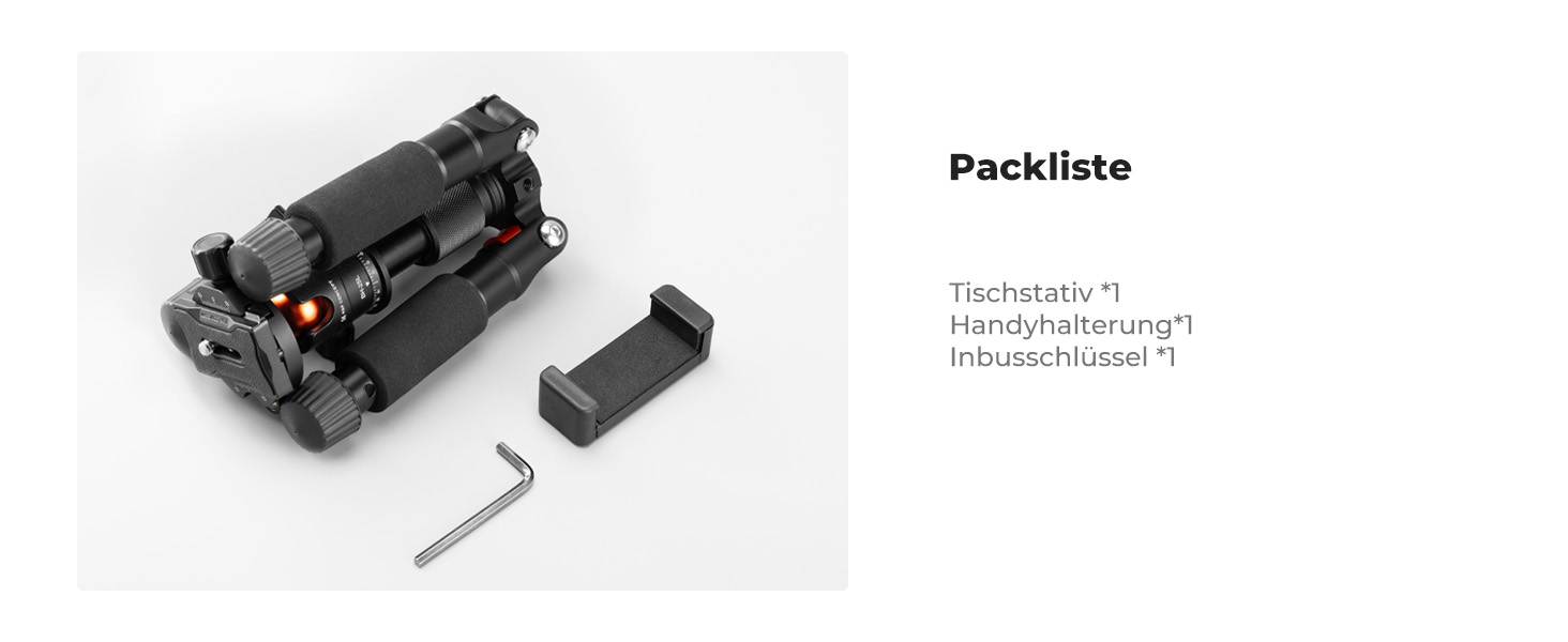 Міні штатив K&F Concept S225A1+BH-25: компактний штатив для камери з кульковою головкою 360°, 52 см, з тримачем для телефону, для Canon/Sony/Nikon/Fujifilm, до 6 кг