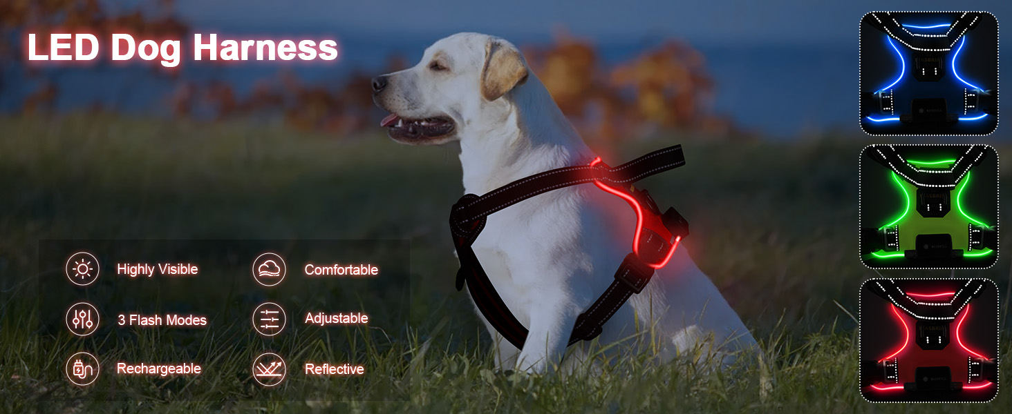 Шлейка для собак Masbri світловідбиваюча, регульована, з ручкою, м'яка підкладка, світловідбиваюча, для собак середніх та великих порід, чорно-біла, TC3005B (XL, Синій)