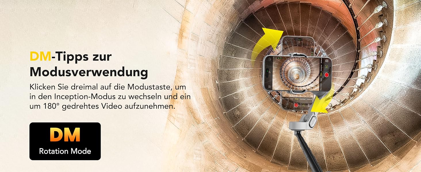 Стабілізатор гіроскоп AOCCHUAN Smart V8 з 7.8-дюймовою штангою, AI-трекінг, OLED-дисплей, кнопка зйомки (Чорний)