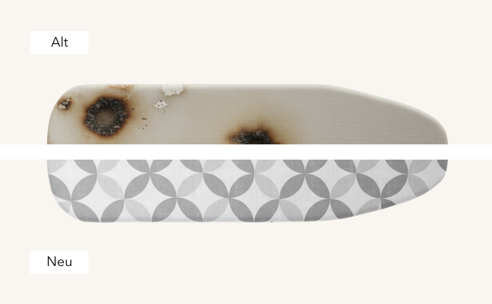 Набір для прасувальної дошки 120x40 см, бавовна, XXL-подушка, стабільний гумовий резинок, універсальний, сірий