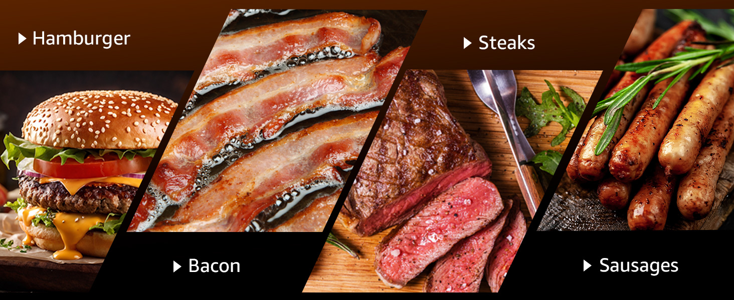 Пресс для бургера з нержавіючої сталі з дерев'яною ручкою, 15.24 см - Burger Smasher для м'яса, котлет, стейка, бекону, подарунковий набір