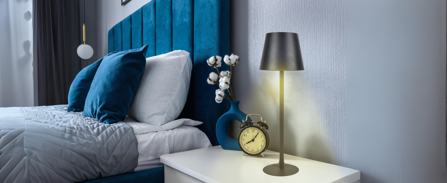 Світлодіодний настільний світильник LUXULA з димером, акумулятором та сенсорним керуванням - 3 кольори світла CCT - Бездротовий, для дому та вулиці, IP44, USB - Набір 2 шт.