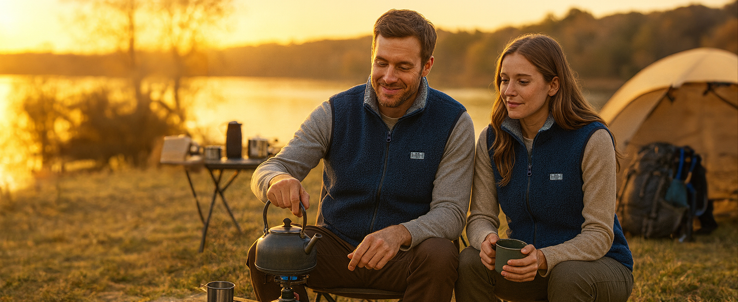 LABCOOL Тепла жилетка з підігрівом - чоловіча та жіноча жилетка з флісу - USB-підігрів з акумулятором 10000mAh - 6 зон підігріву з 3 рівнями температури - можна прати в пральній машині, розмір M, синій