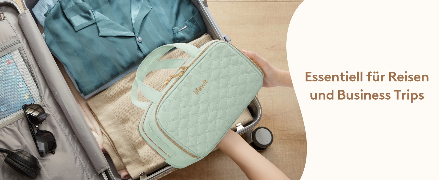 Валіза-органайзер для подорожей Lifewit 5L, водонепроникний, з відділенням для мокрого одягу, для косметики та туалетних аксесуарів (М'ятний, ML)