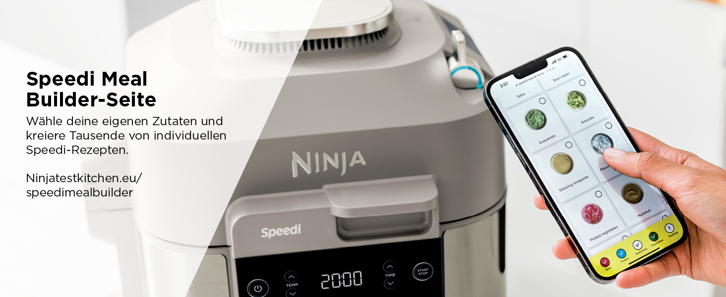 Мультиварка Ninja Speedi 5.7L 10-в-1: мультикокція, фритюрниця, гриль, випічка, Stone Gold ON500EUSTGD