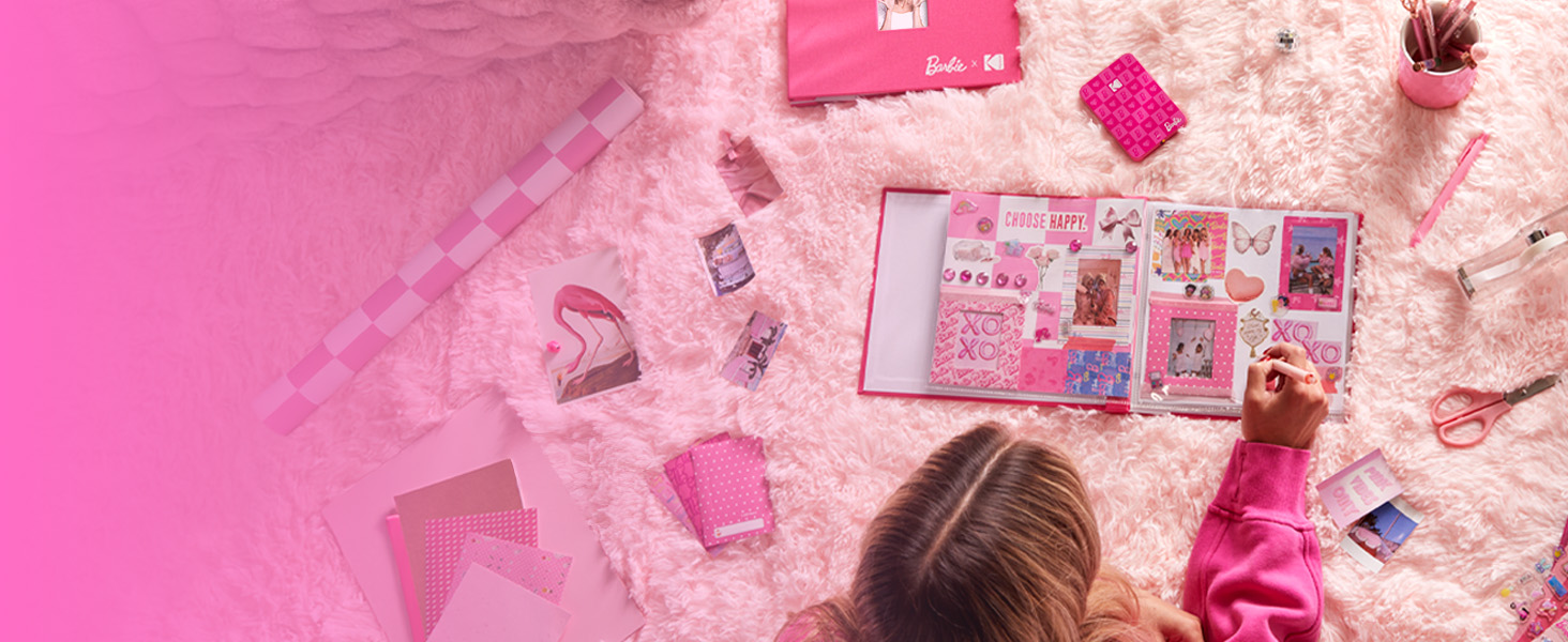 Фотодрук миттєвий Kodak x Barbie Step Slim + аксесуари (подарунчий набір)