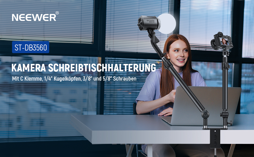 Тримач для камери NEEWER TL283 (ST-DB3560) – штатив для столу, мікрофонний важіль, підставка для DSLR, веб-камери, телефону, Ring Light