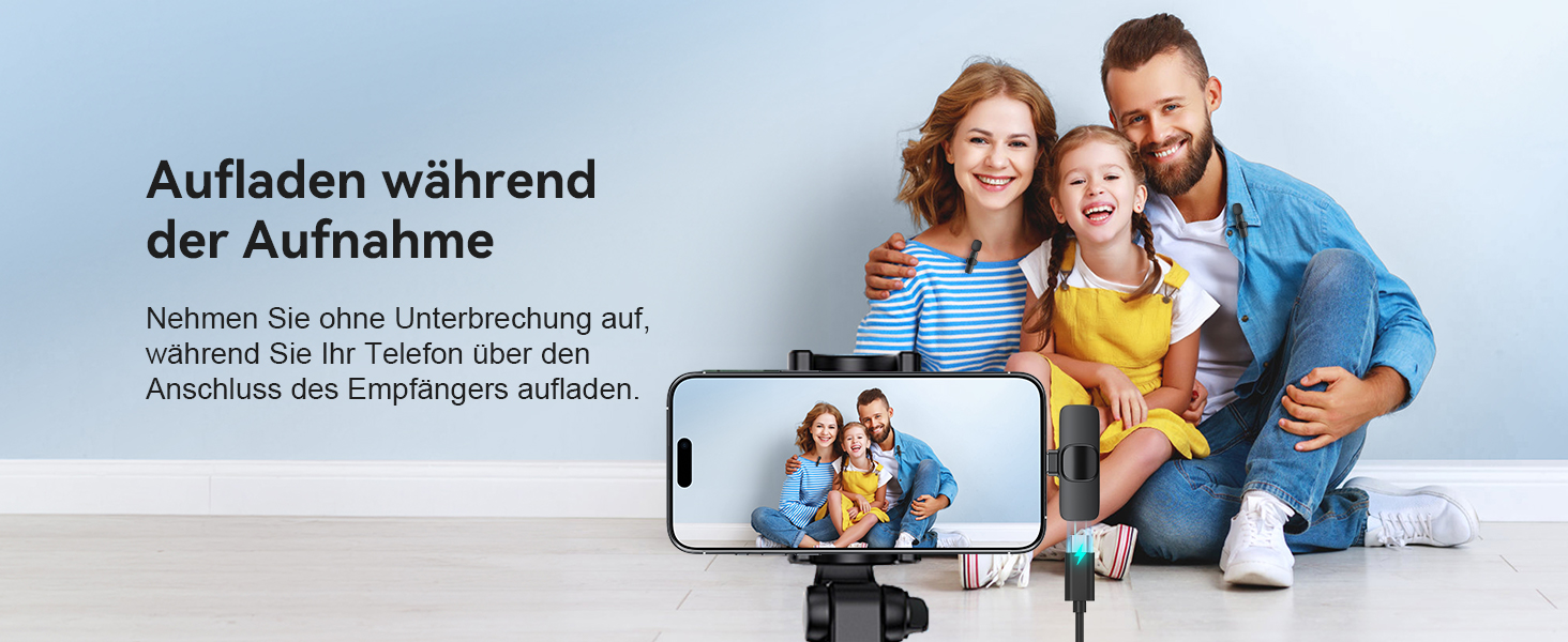 Бездротові петличні мікрофони 2 шт. для iPhone/iPad/Android, з шумозаглушенням, Plug-and-Play, для відео, подкастів, YouTube, TikTok, Vlog, чорний