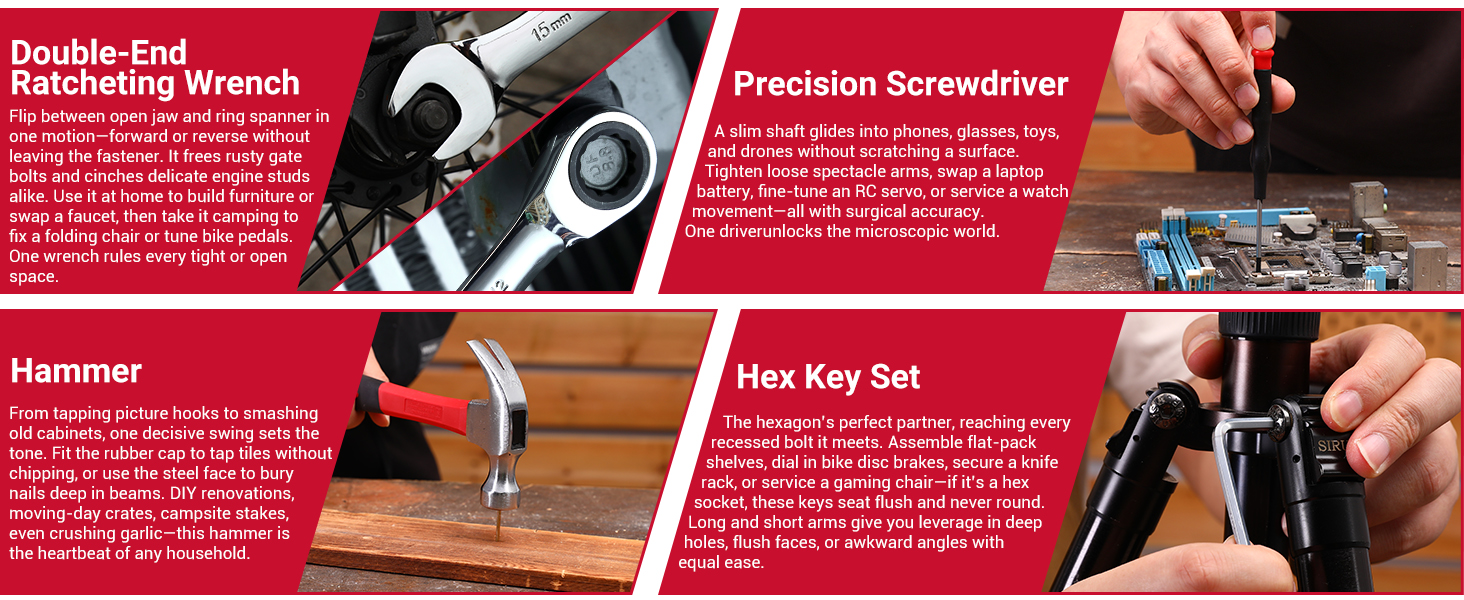 Акумуляторна дриль-шуруповерт DEKO 12V: набір інструментів 238 шт. з акумулятором для дому, ремонту та рукоділля (червоний)