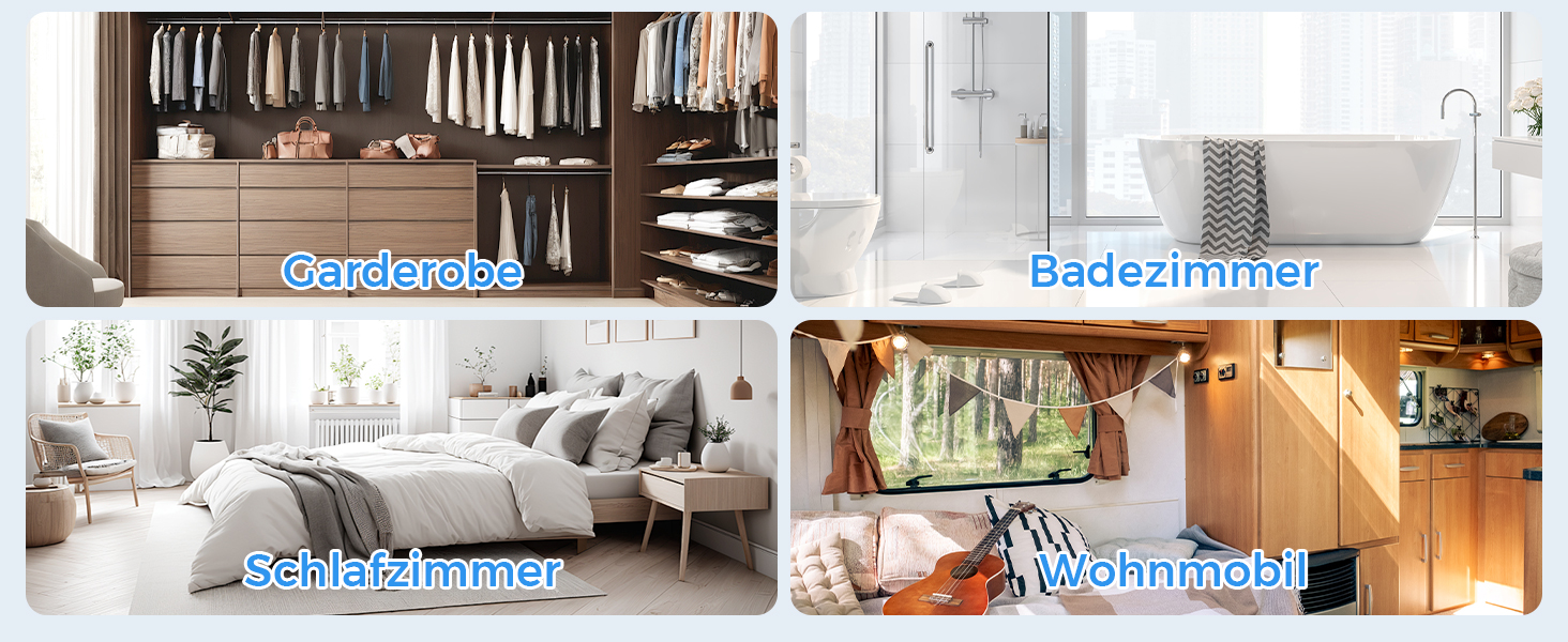 Електричний осушувач повітря, тихий, 2700 мл з LED дисплеєм, автоматичне відтанення, режим сну, проти вологи та плісняви, для спальні/ванної кімнати, білий