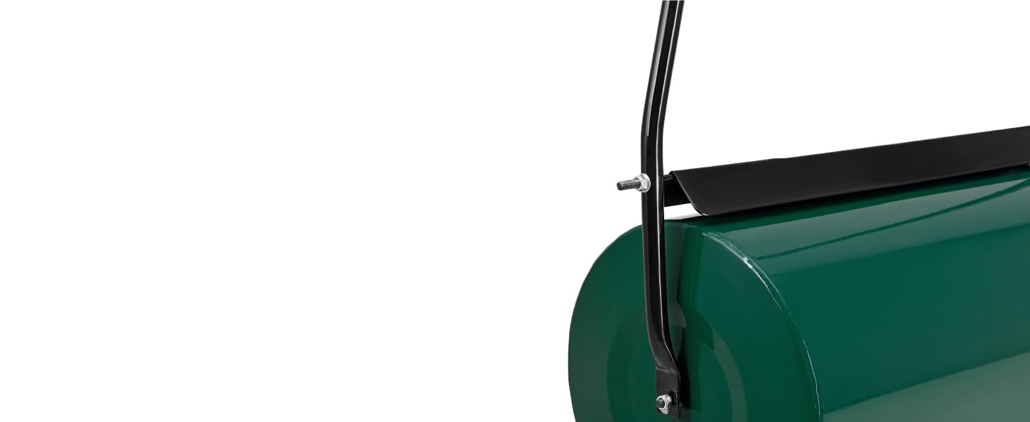 Ручний каток для газону Juskys Fritz 60 см, 48 л/60 кг, наповнюється водою або піском, з брудозахисником і ручкою, садовий каток для вирівнювання газону