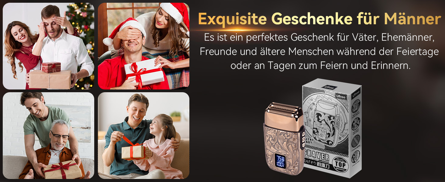 Електричний гоління для чоловіків Ufree: фольговий електробритва, триммер для бороди, бездротовий, акумуляторний