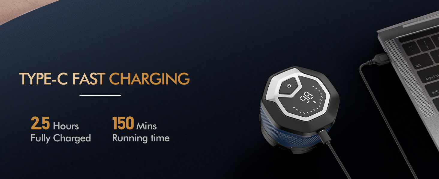 Електричний голчастий стайлер для голови Kibiy з 6 магнітними головками, IPX7 водонепроникний, LED-дисплей, зарядка Type-C, неслизький дизайн