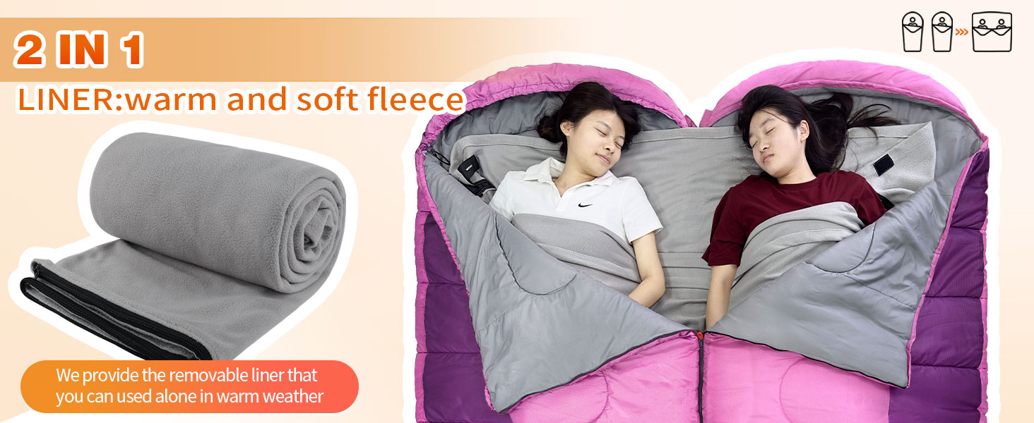 Спальний мішок Outdoor для дорослих, зимовий, 3-4 сезони, водонепроникний, комфортна температура 0°C, рожевий, 220x85 см, з компресійним мішком