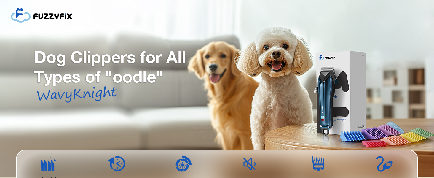 Професійна машинка для стрижки собак Leise - для густого та кучерявого хутра, блакитна