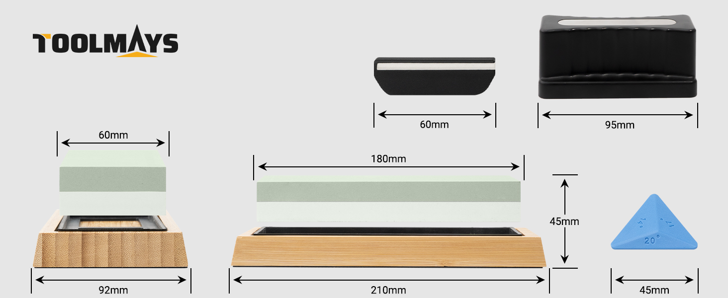 Набір для заточування ножів Schleifstein: 400/1000, з підставкою та кутовою насадкою