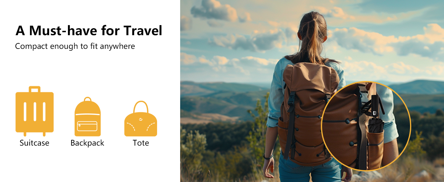 Автоматичний парасолька Romon, стійкий до вітру, компактний, захист від UV, ідеальний для подорожей, високоякісний, з кнопковим відкриванням