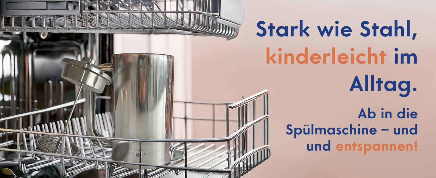 Френч-прес Ziruma 1 літр: нетоксичний, з нержавіючої сталі, з подвійними стінками та термосистемою