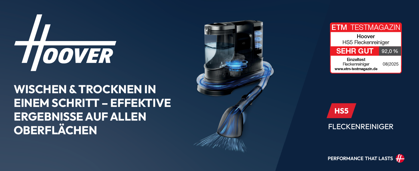 Очисник килимів та м'яких меблів Hoover HS5 - миття та сушка, 1.5л бак, 400W, для дому та тварин, преміум