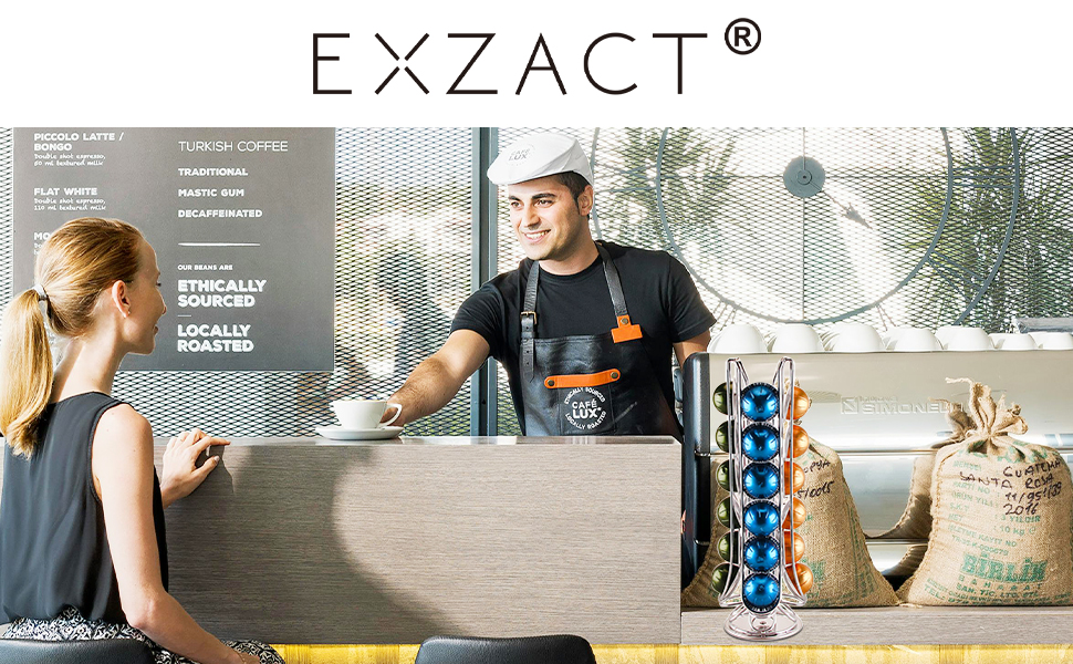 Тримач для капсул кави Exzact, сумісний з Vertuo, вміщує до 24 капсул, обертовий, нова упаковка
