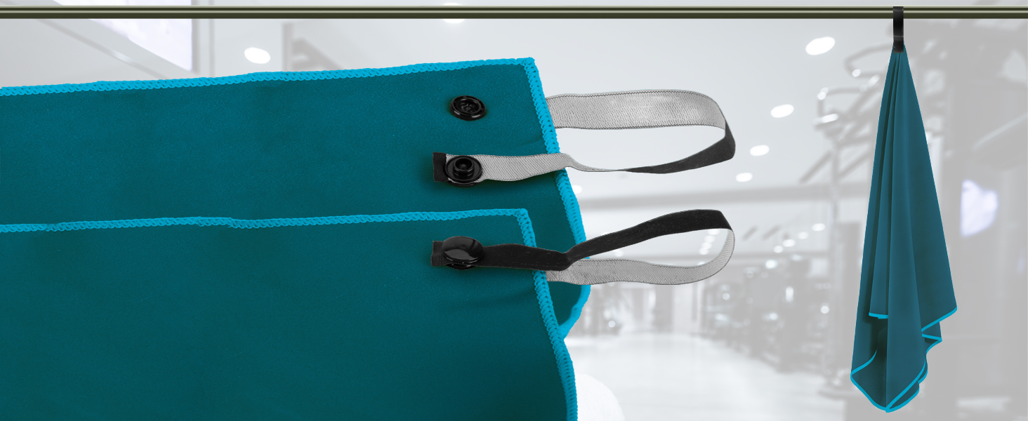 Спортивний рушник з мікрофібри для подорожей та спорту - швидковисихаючий, антибактеріальний, вбираючий (120 x 50 см, блакитний)