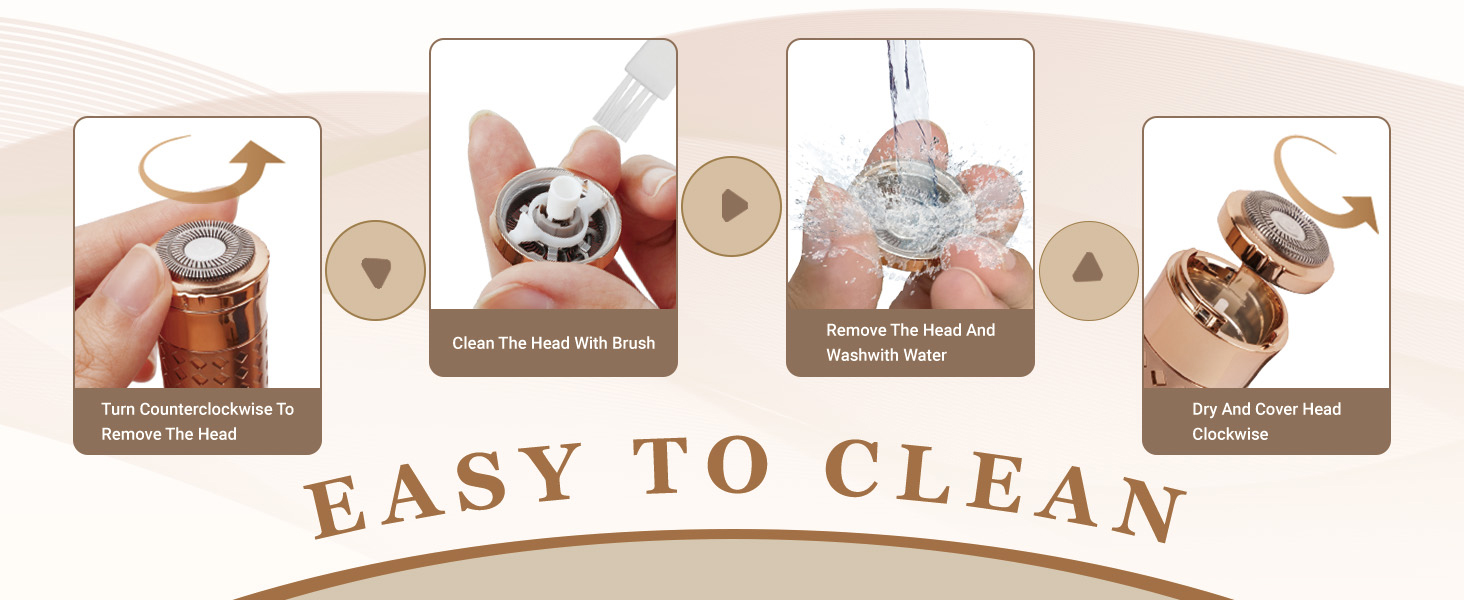 Електричний прилад для видалення волосся для жінок, бездротовий депілятор, безболісний електробритва для губ, рук, обличчя, пушкового волосся (Золотий)