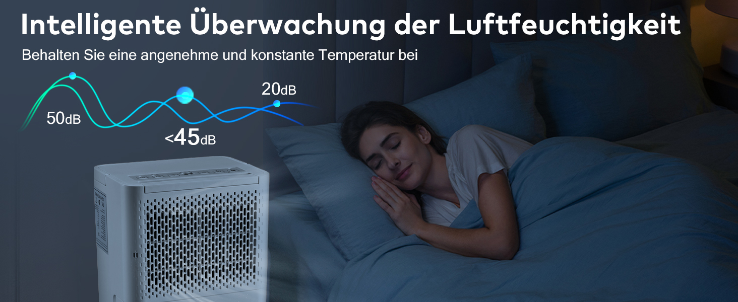 Зволожувач повітря Pasapair 12L - автоматичний осушувач для дому до 120 м³ з таймером, 3 режими, цифровий дисплей, шланг, захист від вологи та плісняви