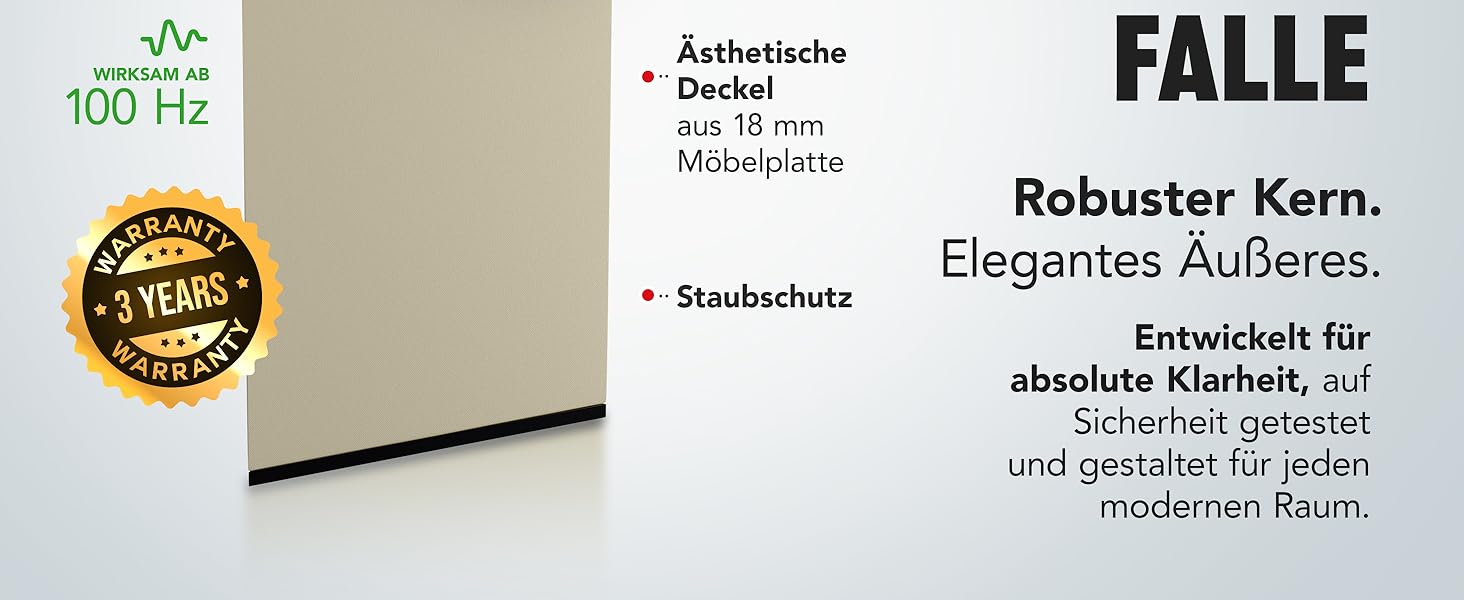 Кутова басова пастка Addictive Sound Bassfalle Ecke Premium, акустична панель для поглинання низьких частот (80-2000 Гц), антрацит, 100 см