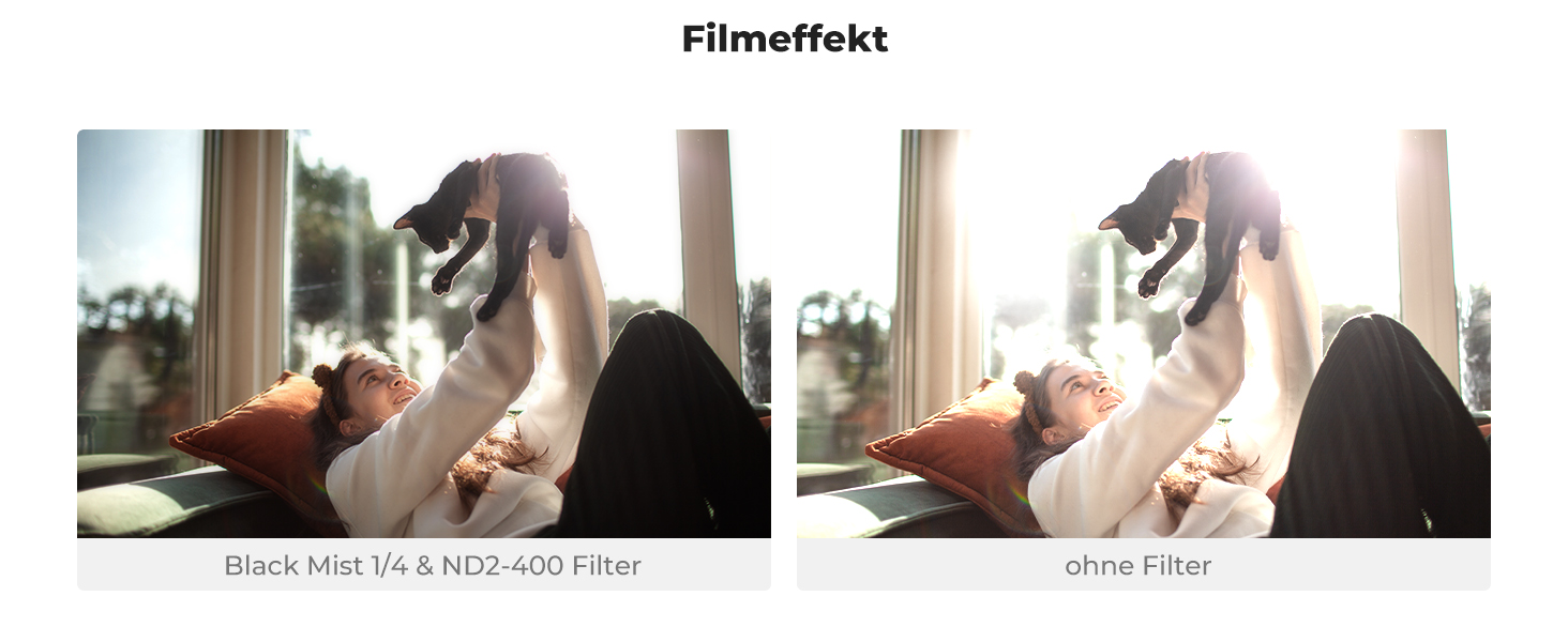 Фільтр K&F Concept 77mm Black Mist 1/4 та ND2-ND400 2-в-1 (Nano-Xcel Series)