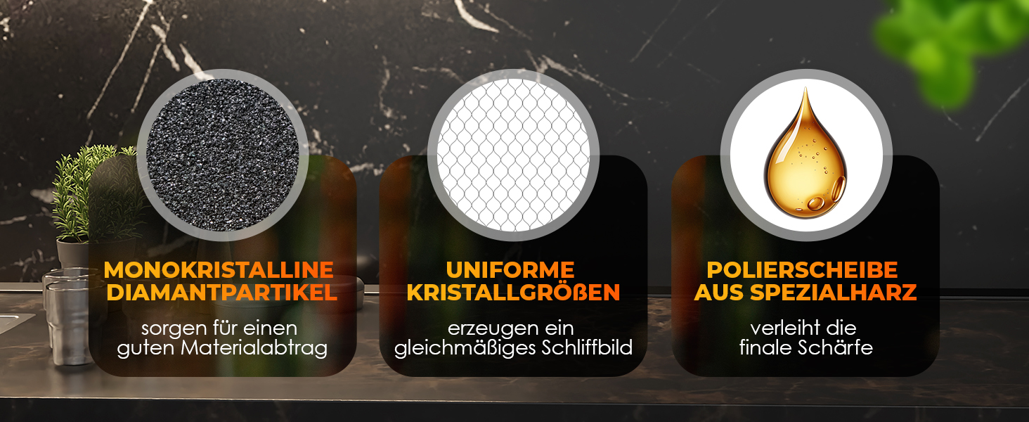 Електричний точило для ножів AUSTEIN® Diamant TG2202 - 3 фази, 20 градусів, з магнітним збором стружки