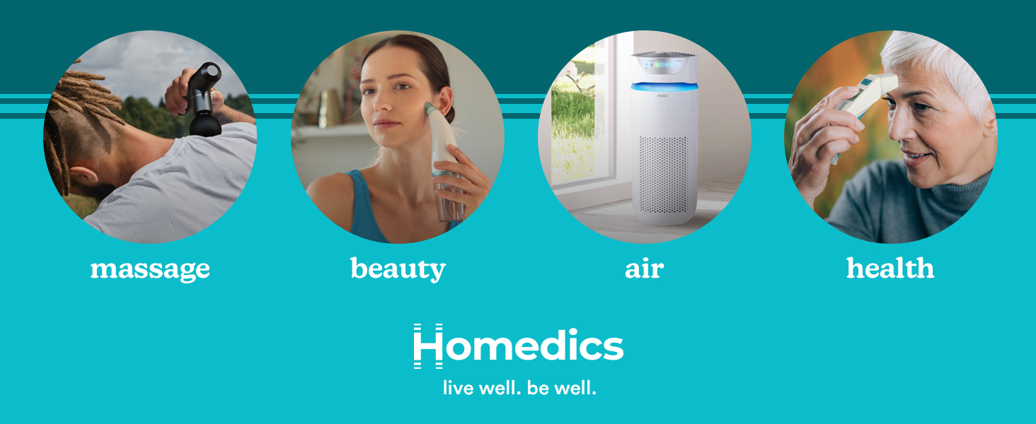 Масажер Homedics NOVO Mini - компактний електричний масажер для рук з 4 насадками та 6 рівнями інтенсивності, чорний