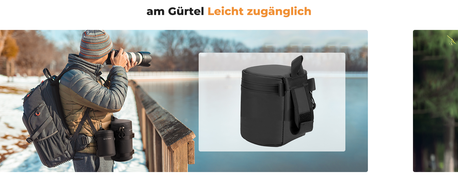 Чохол для об'єктива K&F Concept, водонепроникний, захисний, для DSLR/SLR об'єктивів