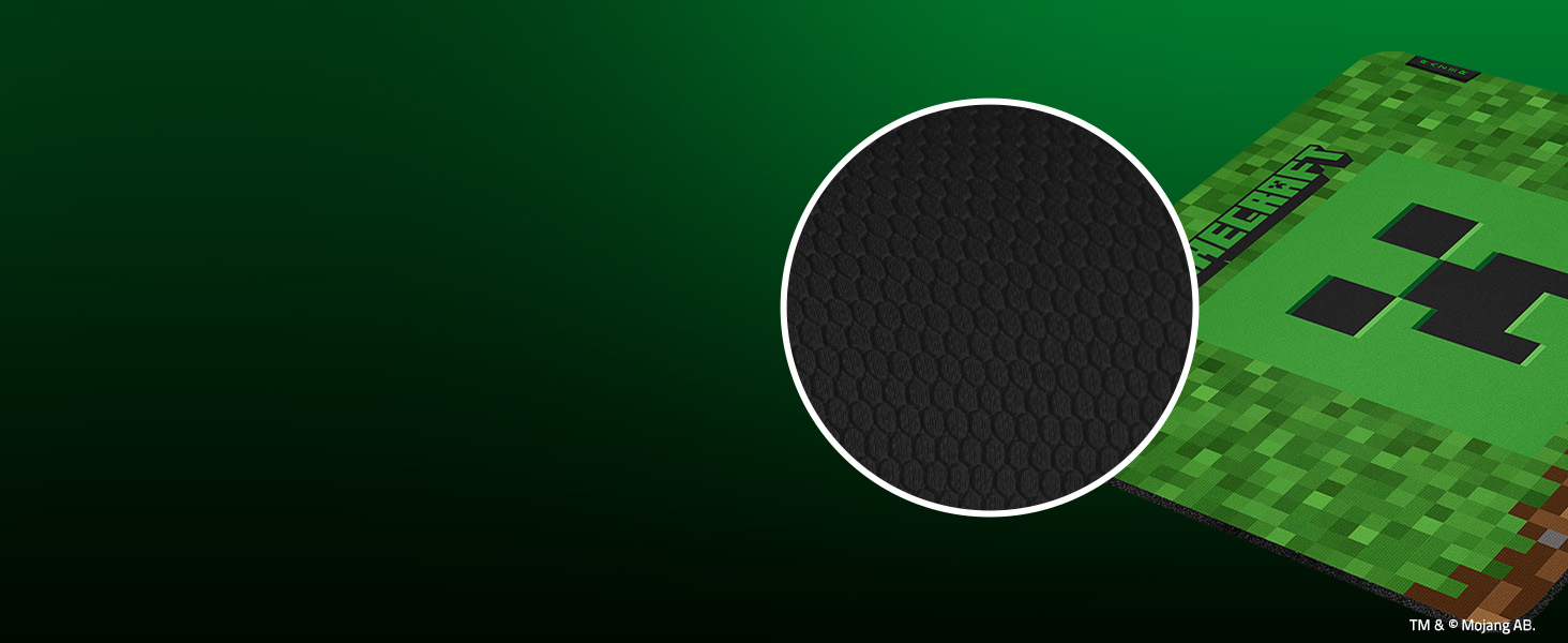 Ігровий килимок для миші Razer Gigantus V2 Minecraft, текстурований мікротканинний килимок з протиковзаючим гумовим основанням, 450 x 400 x 3 мм, чорний
