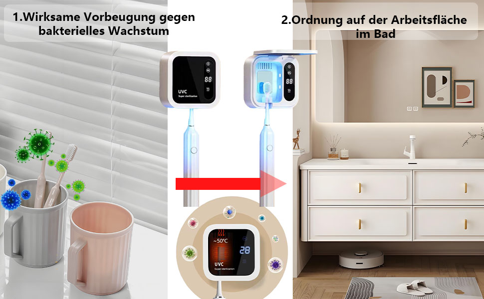 Стерилізатор зубних щіток Winnes з УФ-світлом, швидке сушіння, захист здоров'я порожнини рота для всієї родини